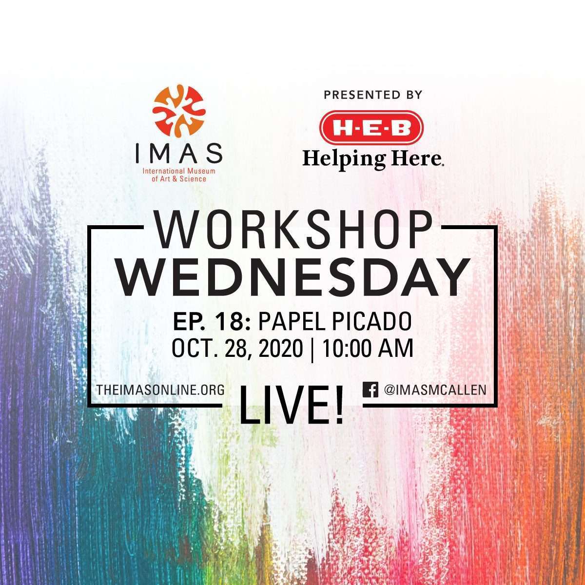 Papel Picado Workshop Wednesday LIVE with the IMAS and HEB