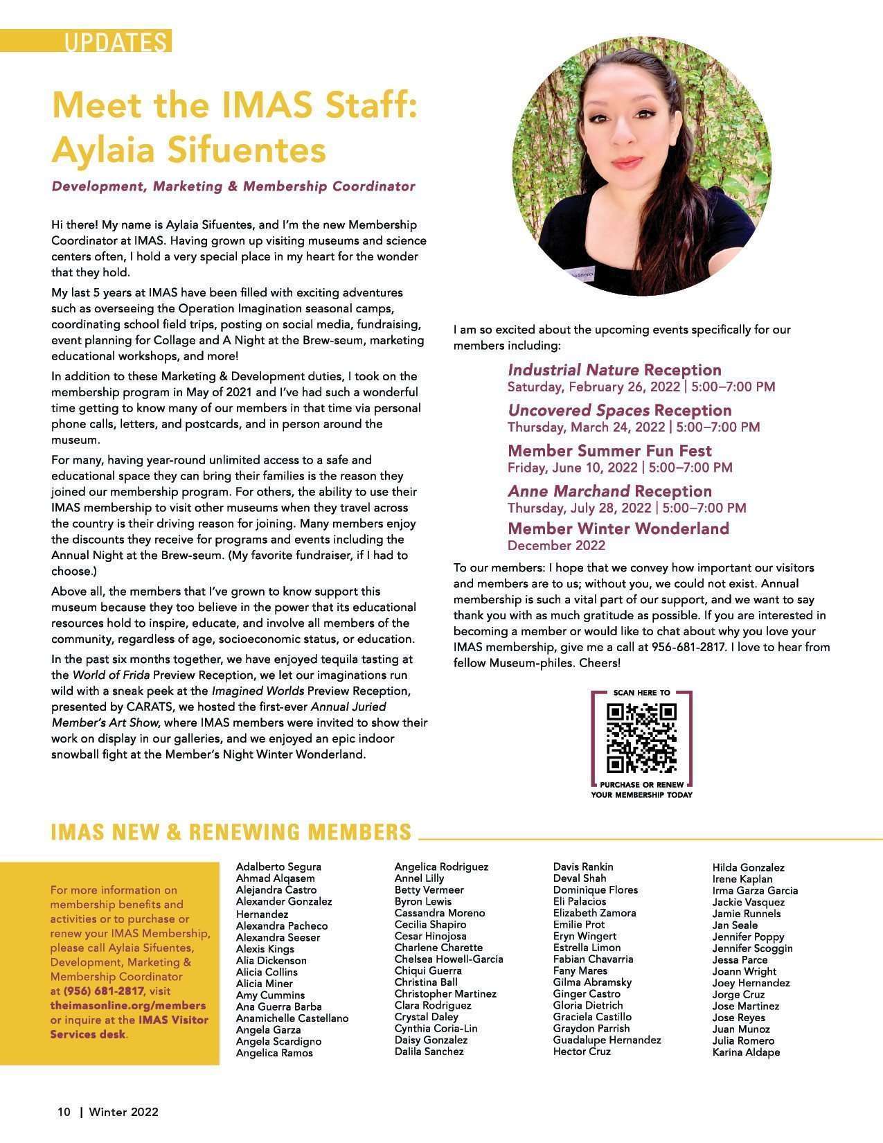 IMAS Musette Newsletter Winter 2022