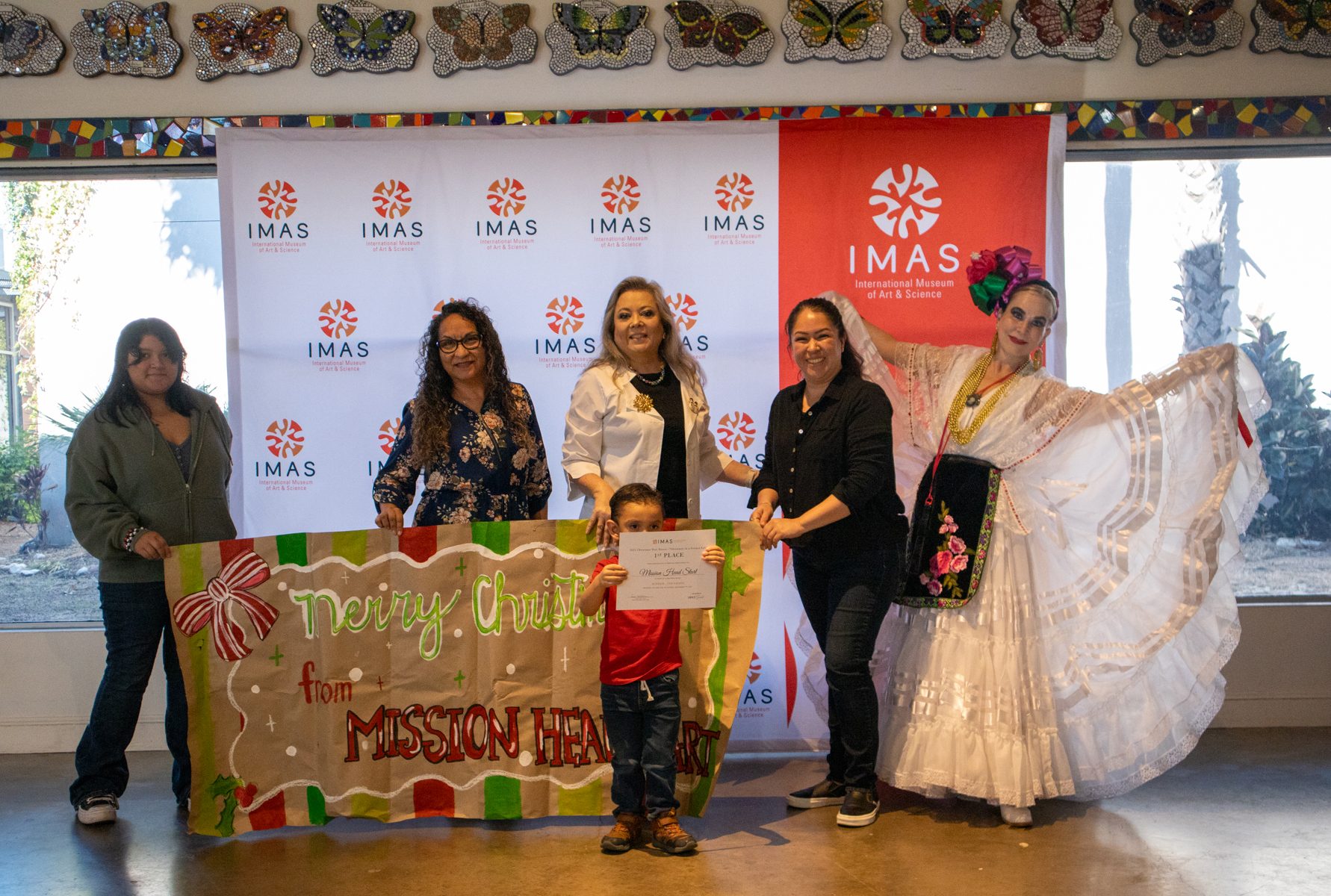 Group members from Mission Head Start accepting first place award